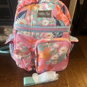 Matilda Jane Pink and Blue Floral Kids Backpack